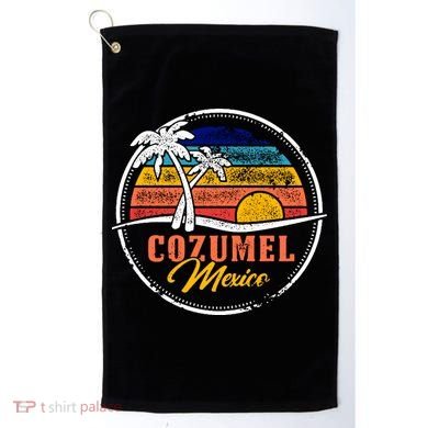 Cozumel Retro Sunset Golf Towel