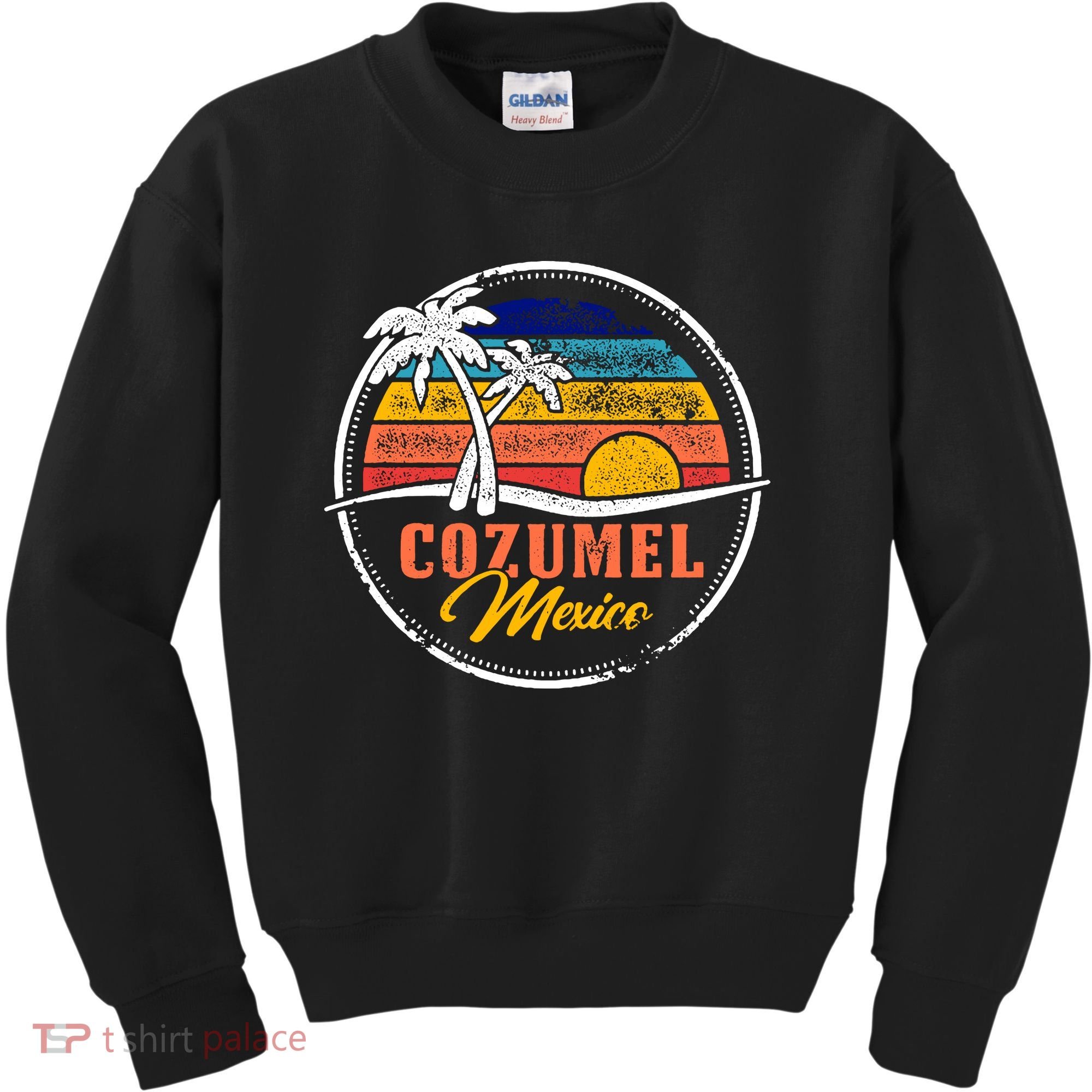 Cozumel Retro Sunset Kids Sweatshirt