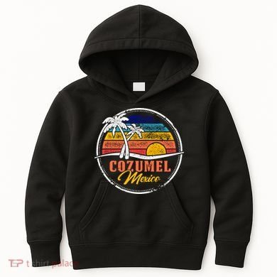 Cozumel Retro Sunset Kids Hoodie
