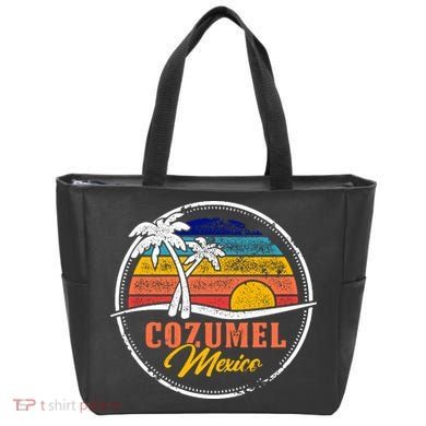 Cozumel Retro Sunset Tote Bag