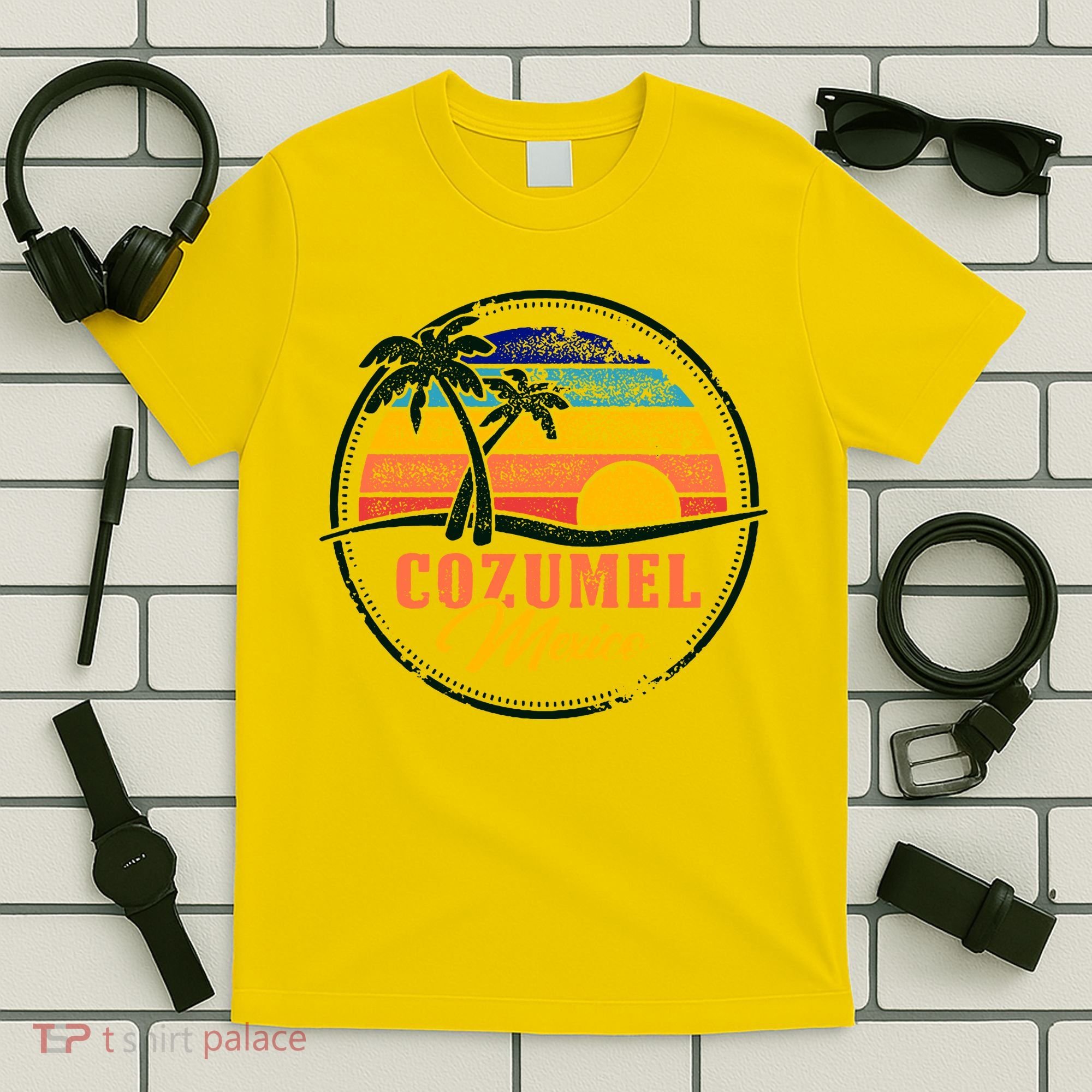 Cozumel Retro Sunset T-Shirt
