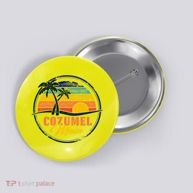Cozumel Retro Sunset Button