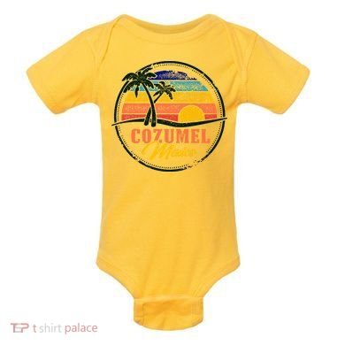 Cozumel Retro Sunset Baby Bodysuit