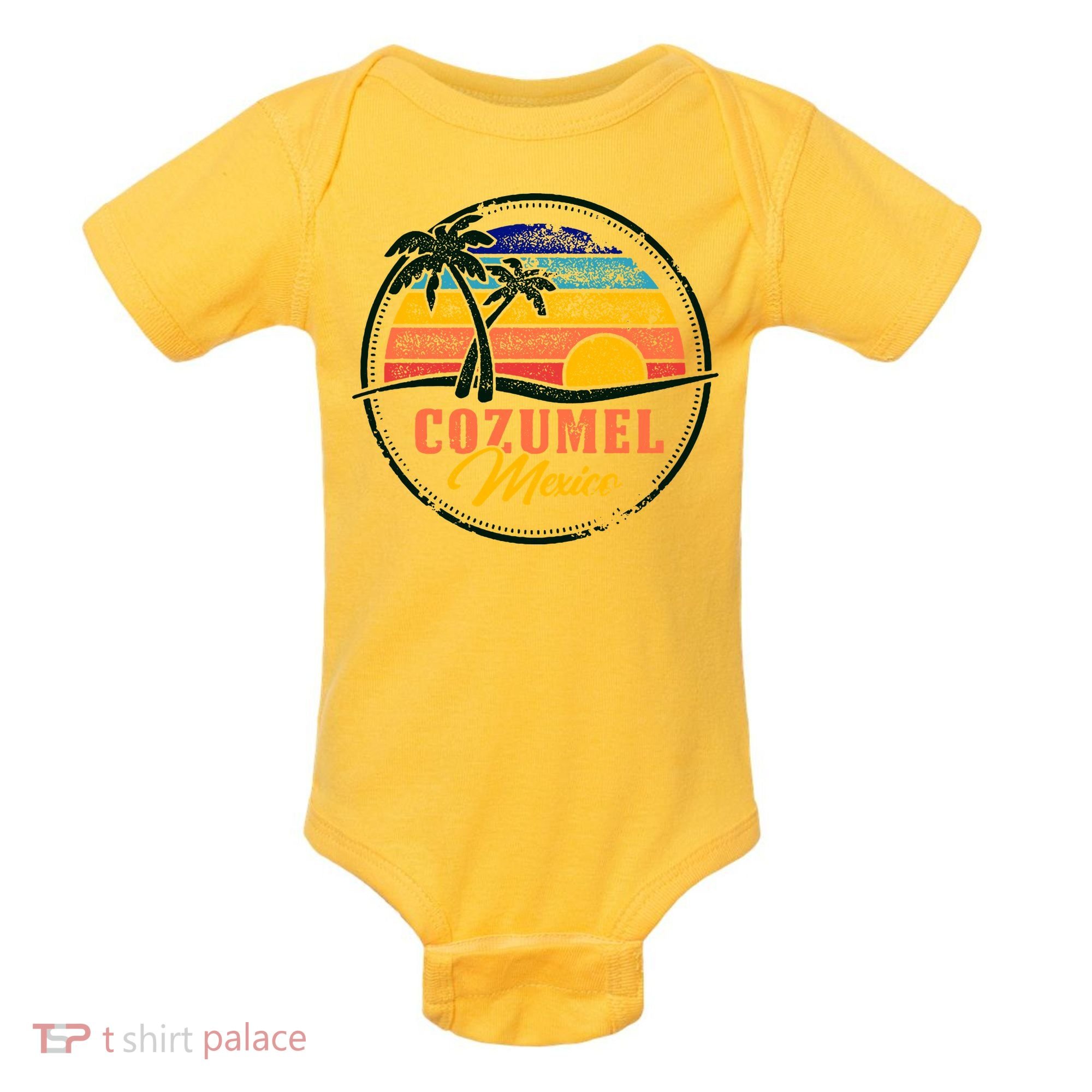 Cozumel Retro Sunset Baby Bodysuit