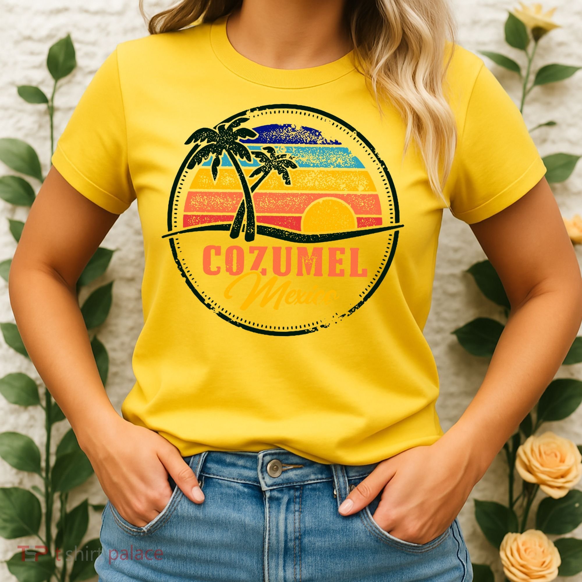 Cozumel Retro Sunset Women's T-Shirt