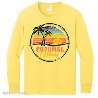 Cozumel Retro Sunset Kids Long Sleeve Shirt thumb 0
