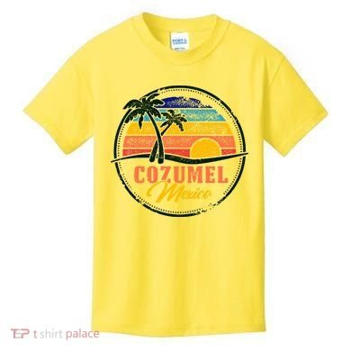 Cozumel Retro Sunset Kids T-Shirt