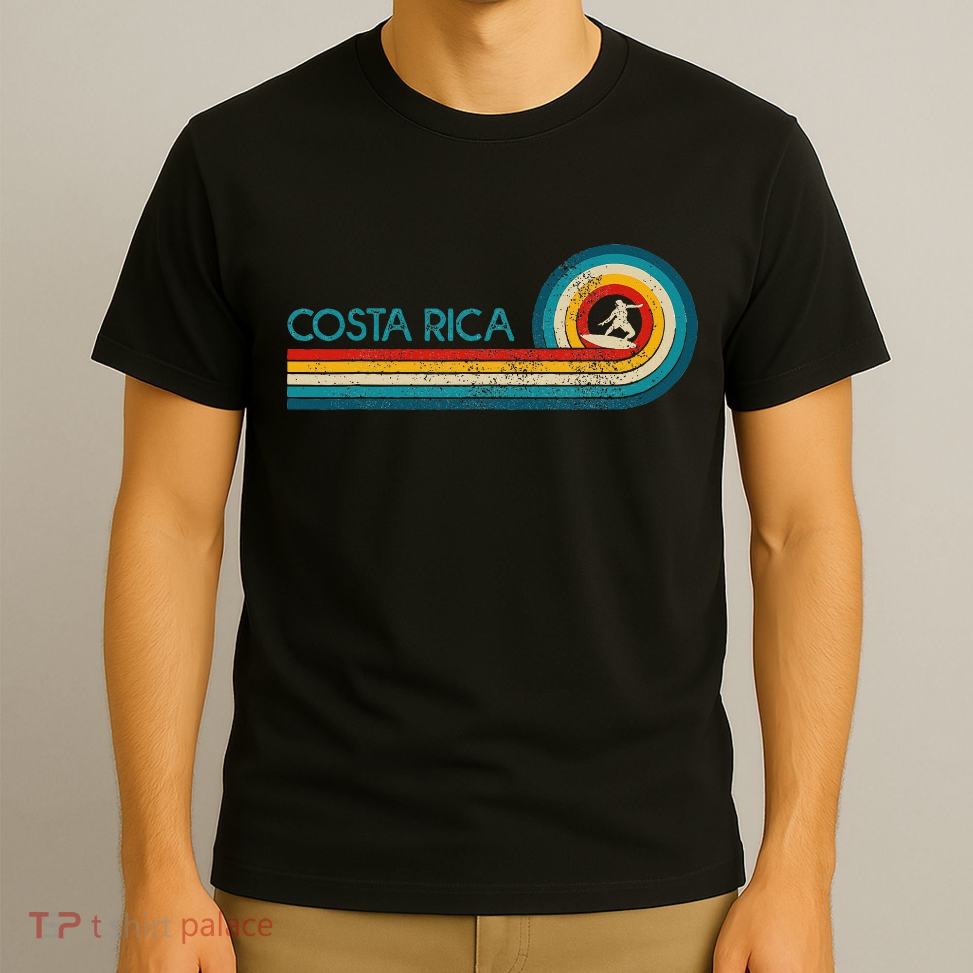 Costa Rica Surf Vintage Beach Surfer Surfing T-Shirt