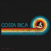 Costa Rica Surf Vintage Beach Surfer Surfing T-Shirt thumb 7