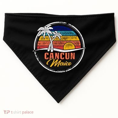 Cancun Retro Sunset USA-Made Doggie Bandana