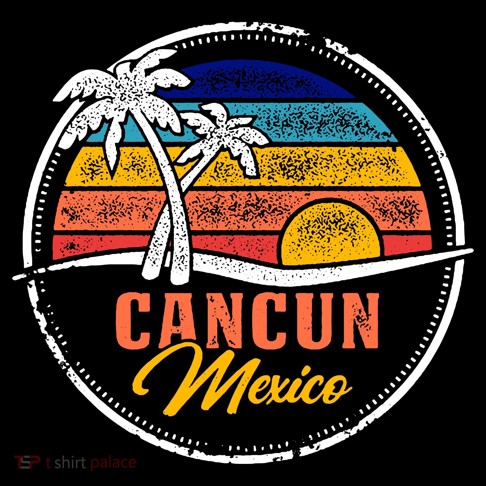 Cancun Retro Sunset Backpack