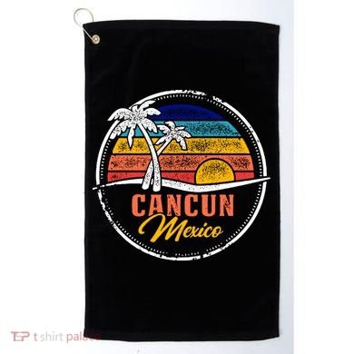 Cancun Retro Sunset Golf Towel