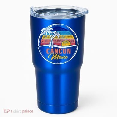 Cancun Retro Sunset Tumbler