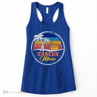 Cancun Retro Sunset Women's Tank Top