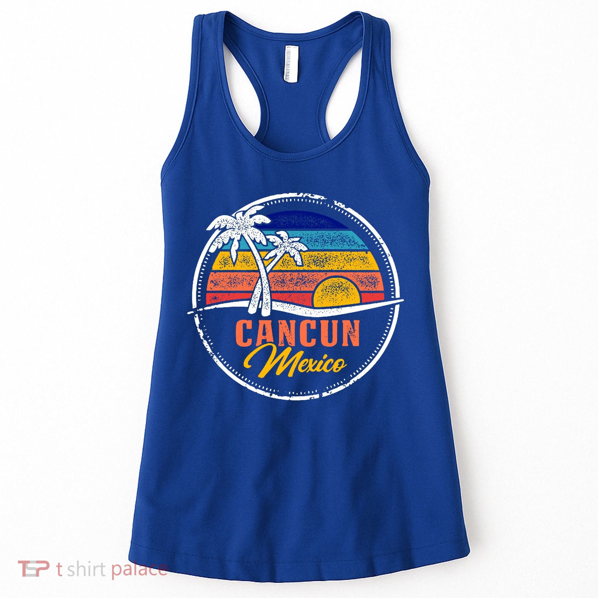 Cancun Retro Sunset Women's Tank Top