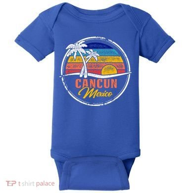 Cancun Retro Sunset Baby Bodysuit
