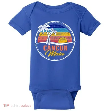 Cancun Retro Sunset Baby Bodysuit