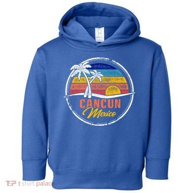 Cancun Retro Sunset Toddler Hoodie