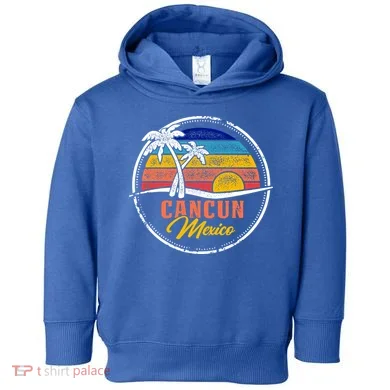 Cancun Retro Sunset Toddler Hoodie