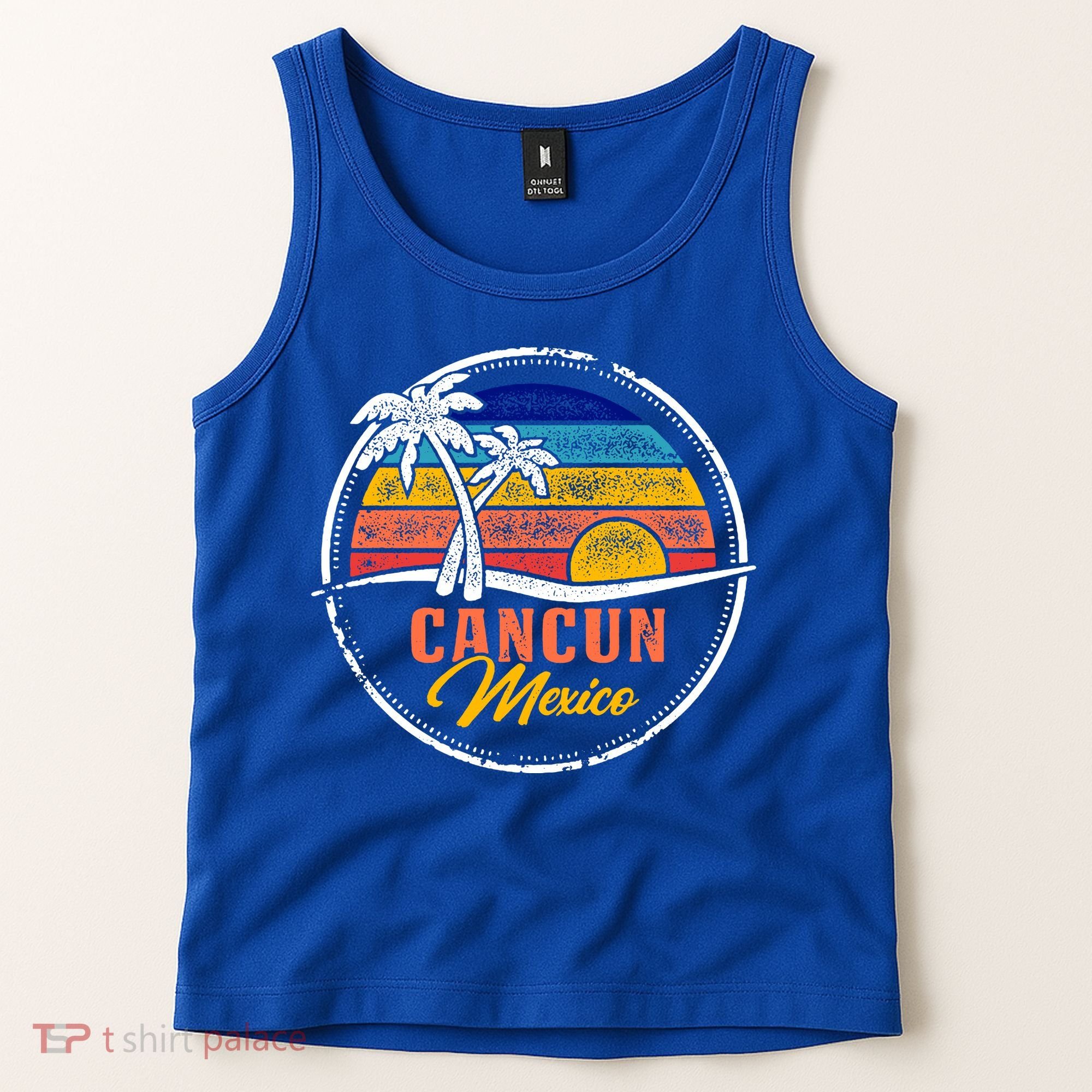 Cancun Retro Sunset Tank Top