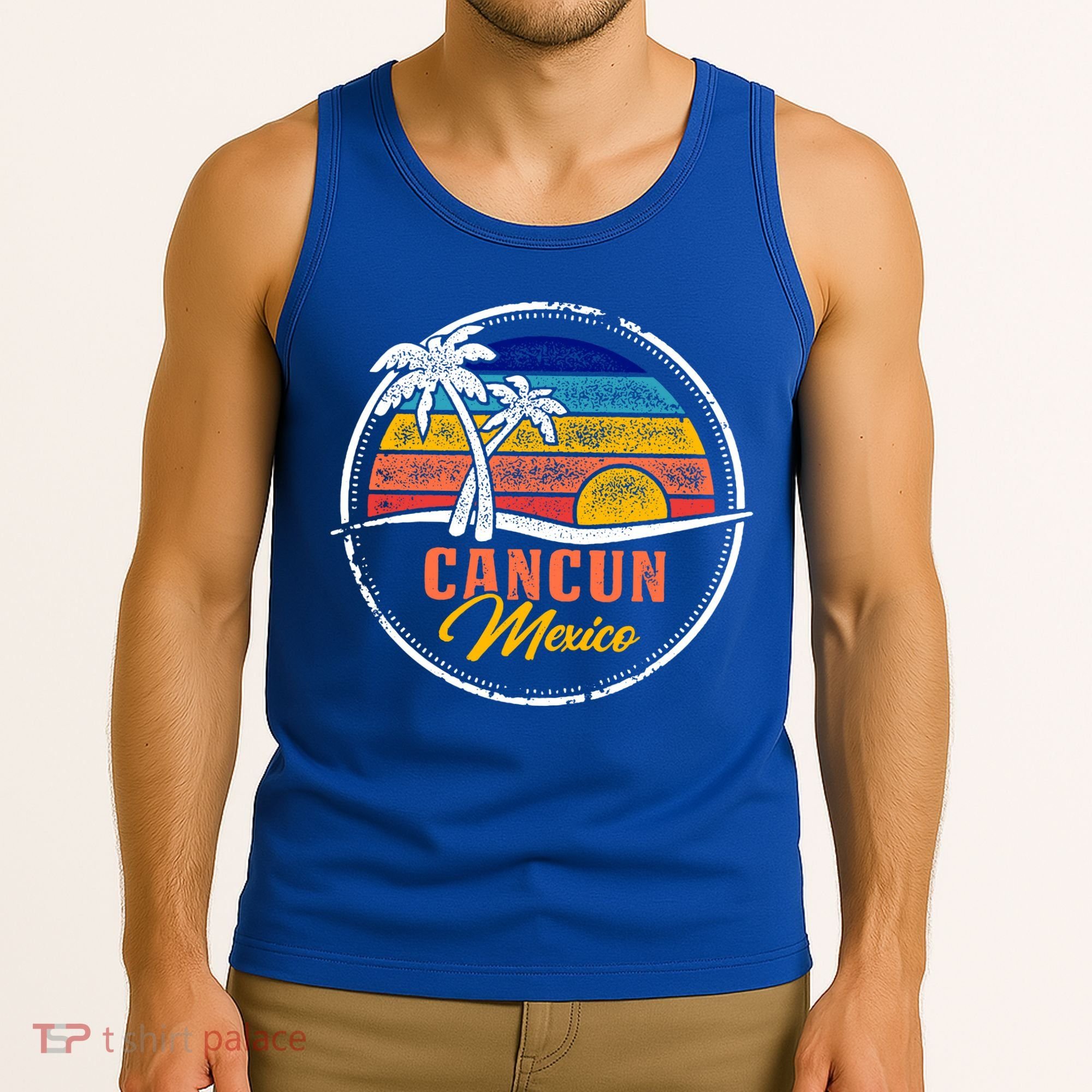 Cancun Retro Sunset Tank Top