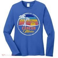 Cancun Retro Sunset Women's Long Sleeve Shirt thumb 0