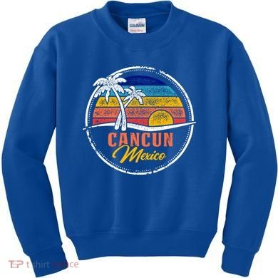 Cancun Retro Sunset Kids Sweatshirt