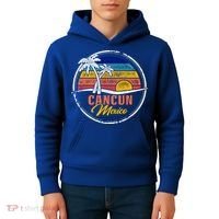 Cancun Retro Sunset Kids Hoodie thumb 4