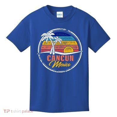Cancun Retro Sunset Kids T-Shirt
