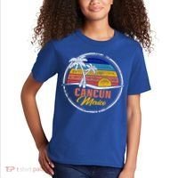 Cancun Retro Sunset Kids T-Shirt thumb 2