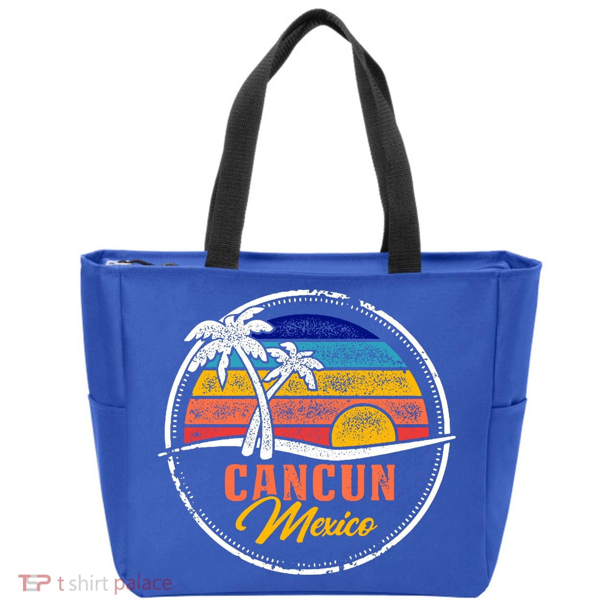 Cancun Retro Sunset Tote Bag