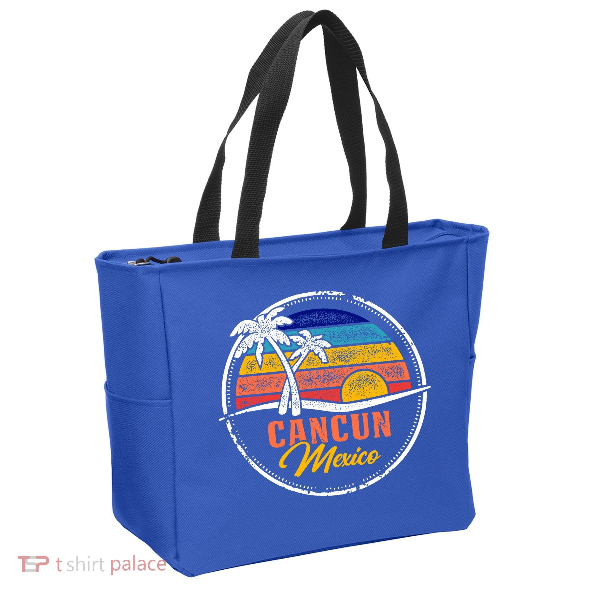 Cancun Retro Sunset Tote Bag