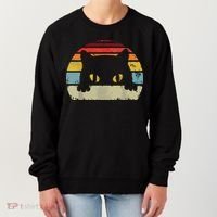 Cat Retro Style Black Kitty Cats Lover Gift Women's Sweatshirt thumb 0