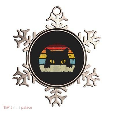 Cat Retro Style Black Kitty Cats Lover Gift Ornament