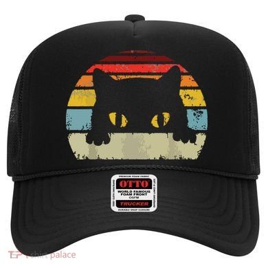 Cat Retro Style Black Kitty Cats Lover Gift Hat