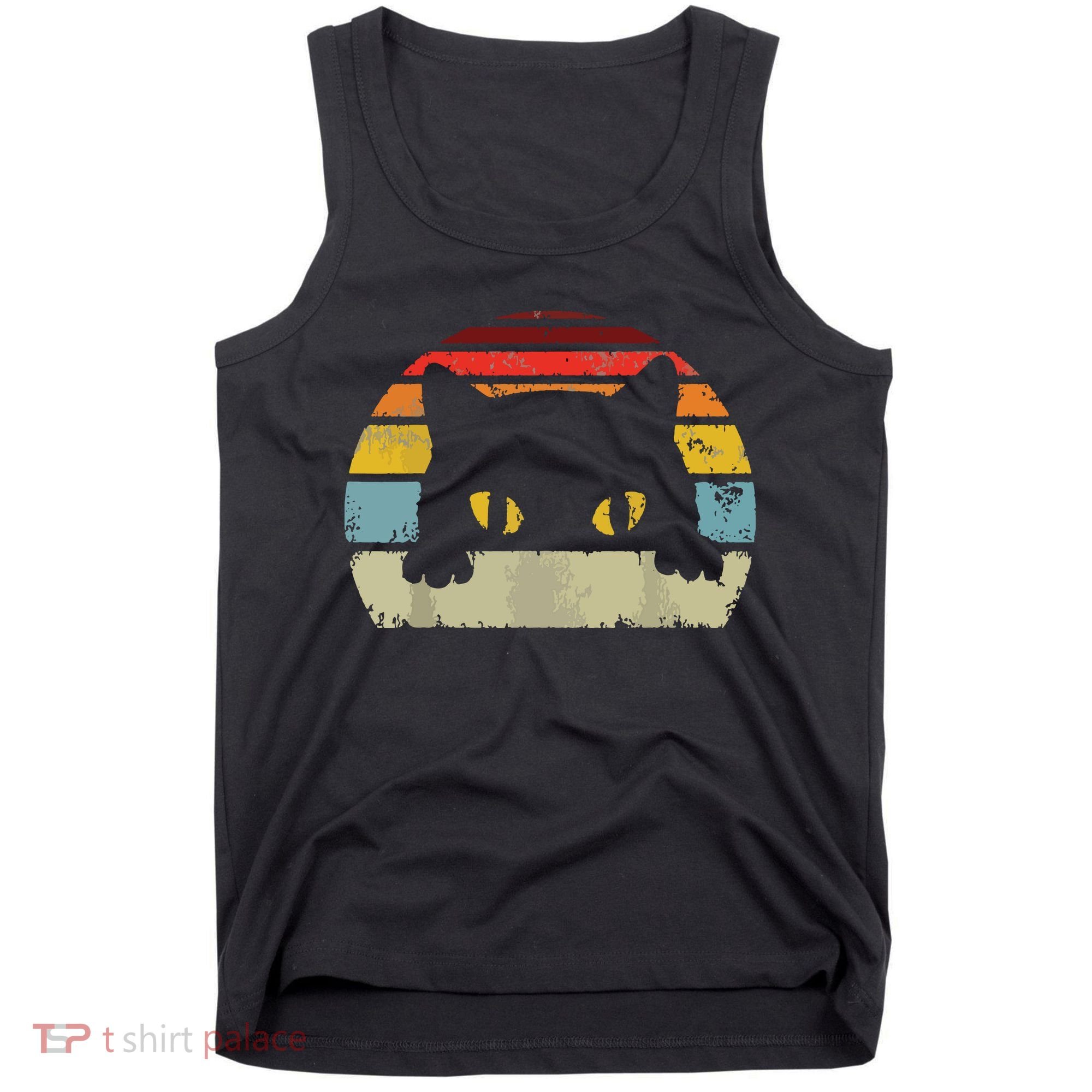 Cat Retro Style Black Kitty Cats Lover Gift Tank Top