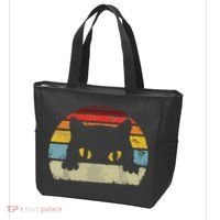 Cat Retro Style Black Kitty Cats Lover Gift Tote Bag thumb 3
