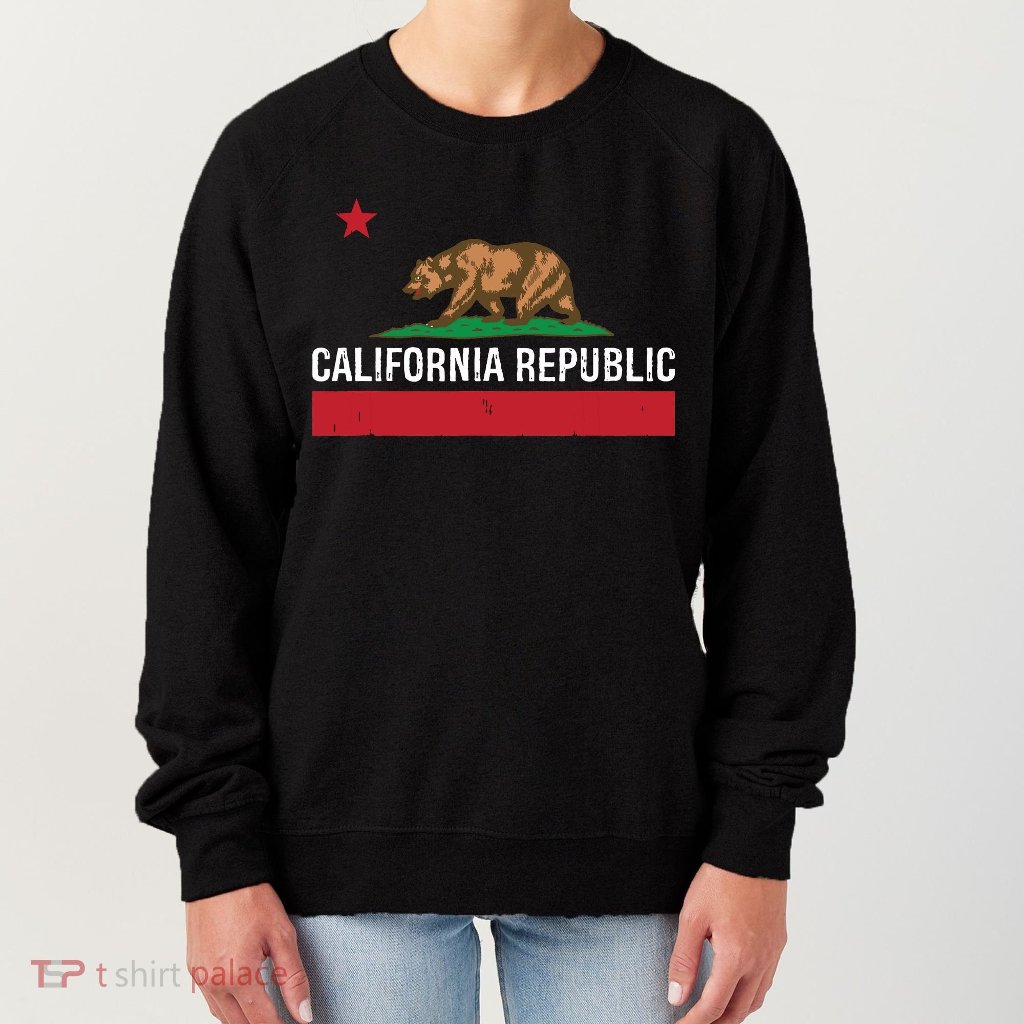 California Republic State Flag Women's Sweatshirt