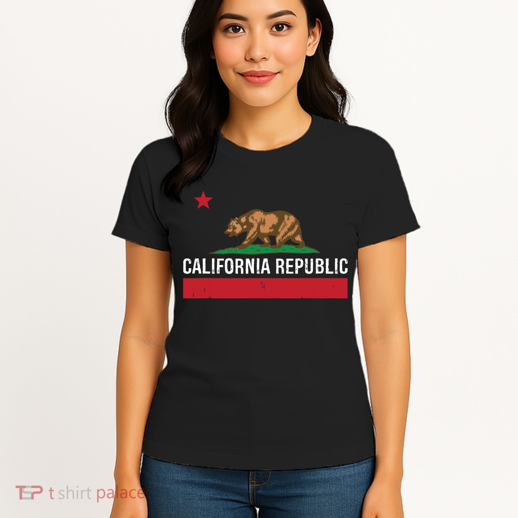California Republic State Flag Women's T-Shirt