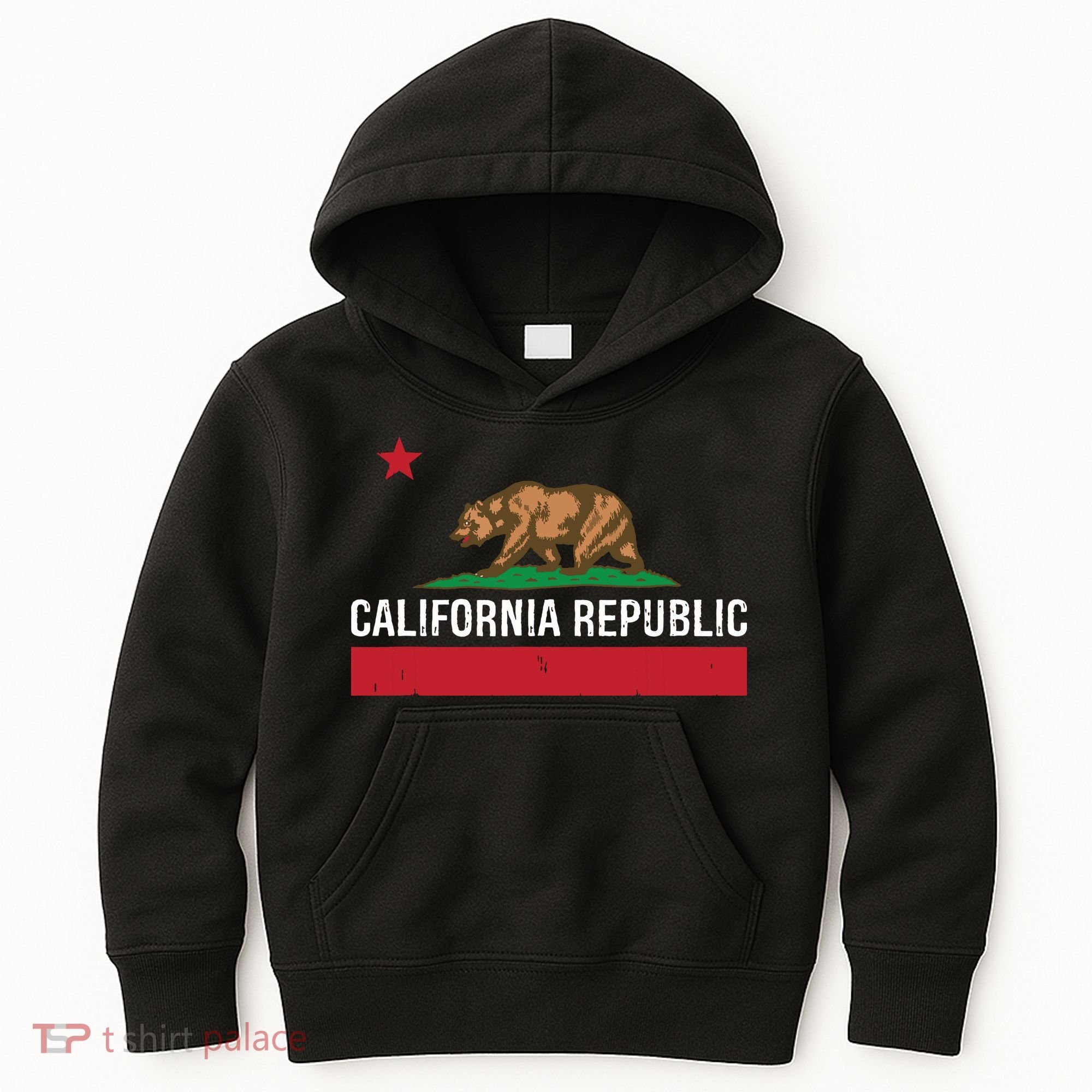 California Republic State Flag Kids Hoodie