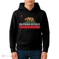 California Republic State Flag Kids Hoodie thumb 4