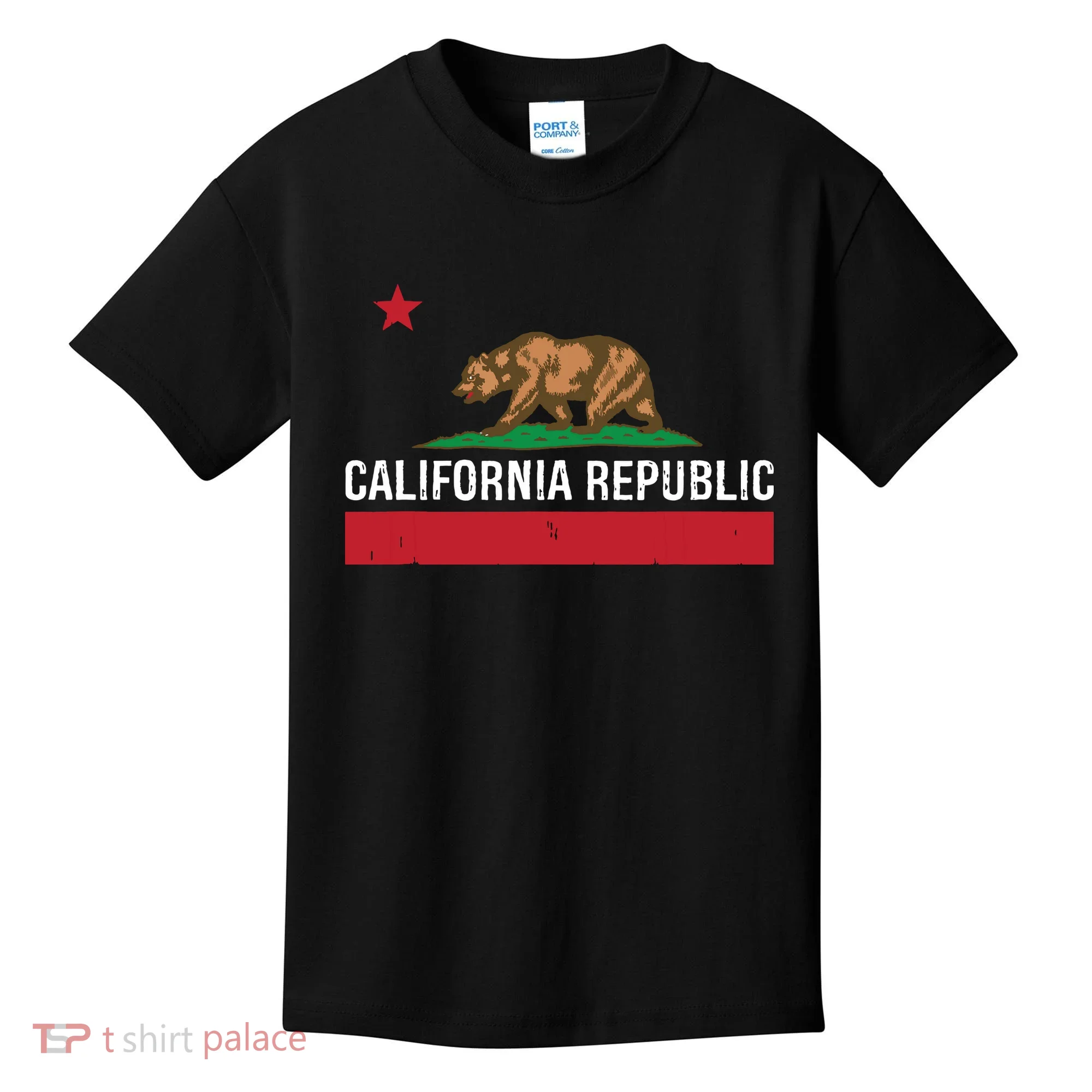 California Republic State Flag Kids T-Shirt