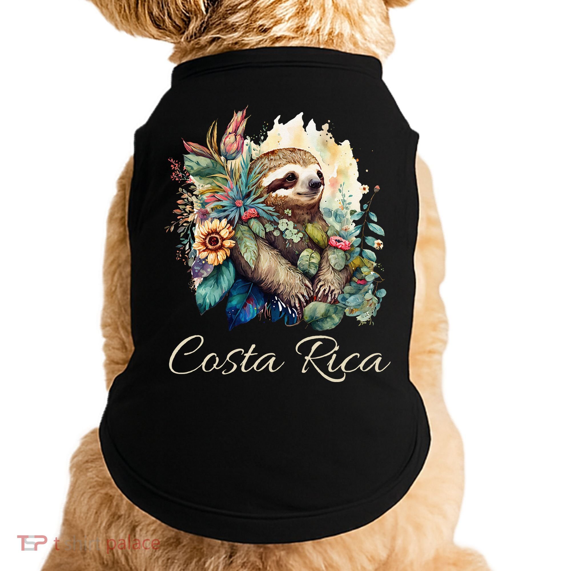 Costa Rica Tropical Sloth Doggie Tank