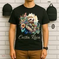Costa Rica Tropical Sloth T-Shirt thumb 6