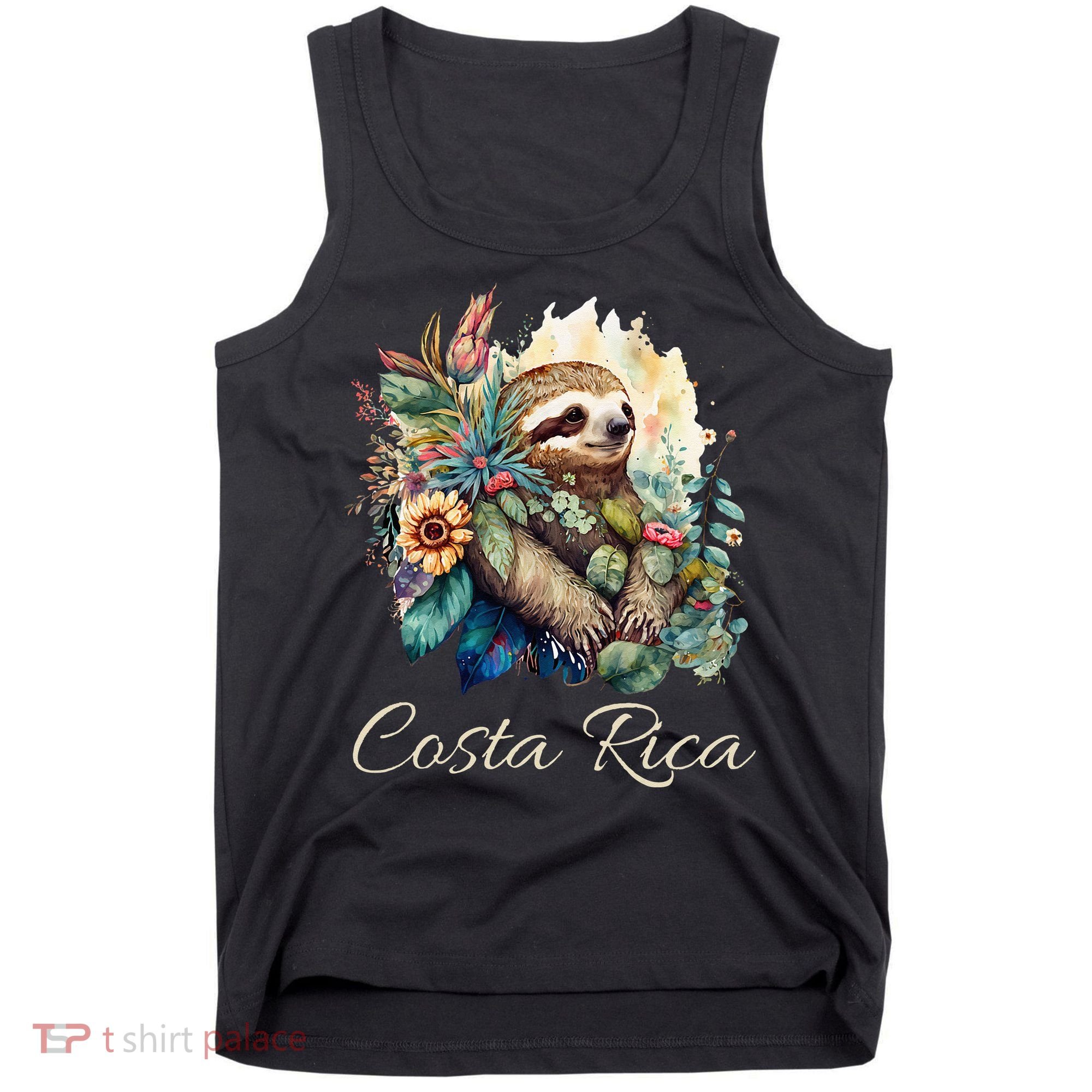 Costa Rica Tropical Sloth Tank Top