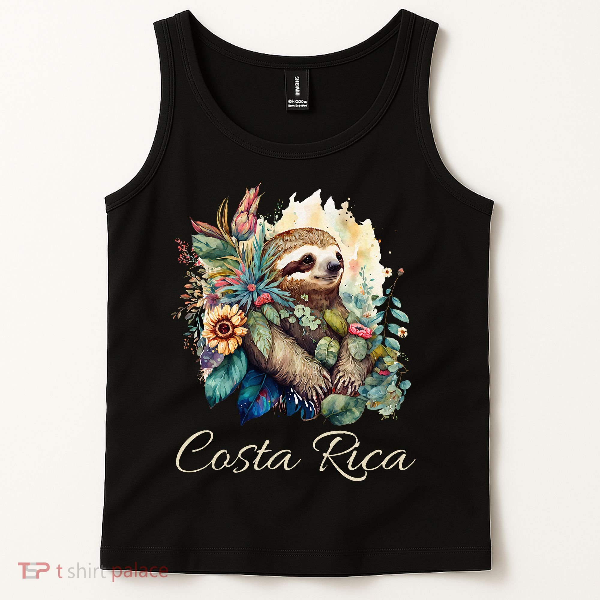 Costa Rica Tropical Sloth Tank Top