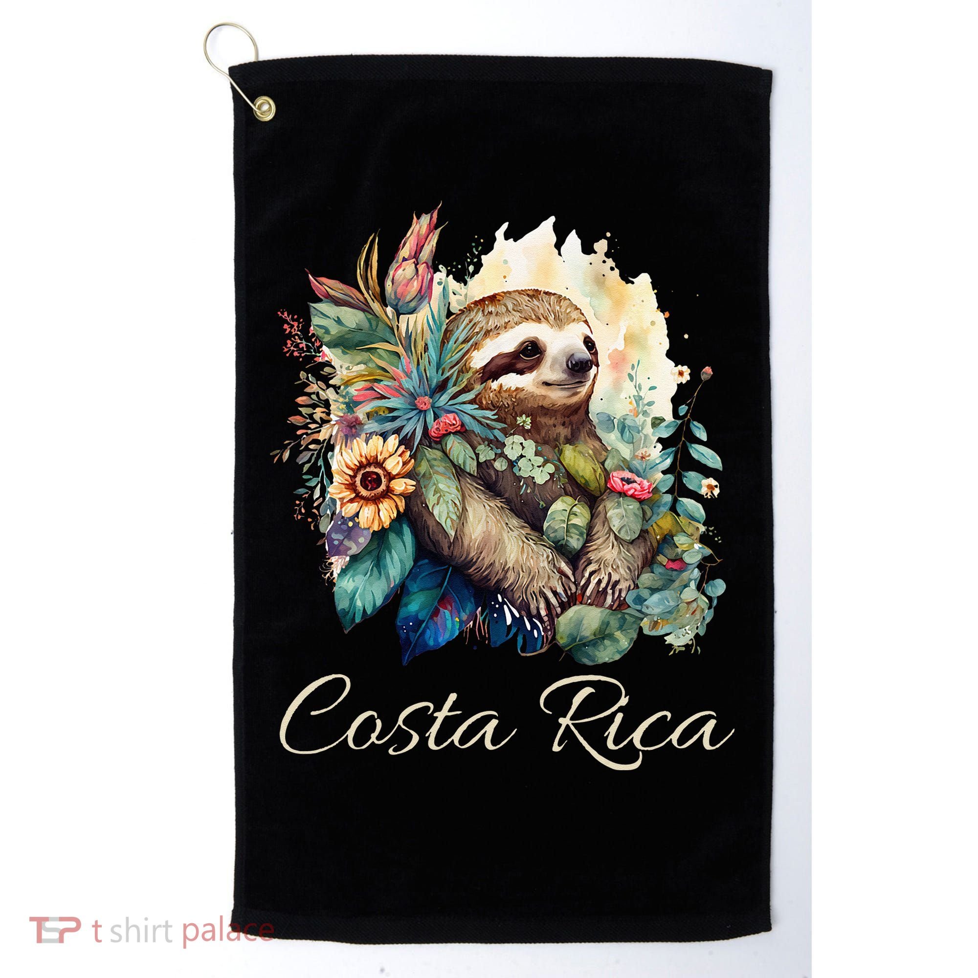 Costa Rica Tropical Sloth Golf Towel