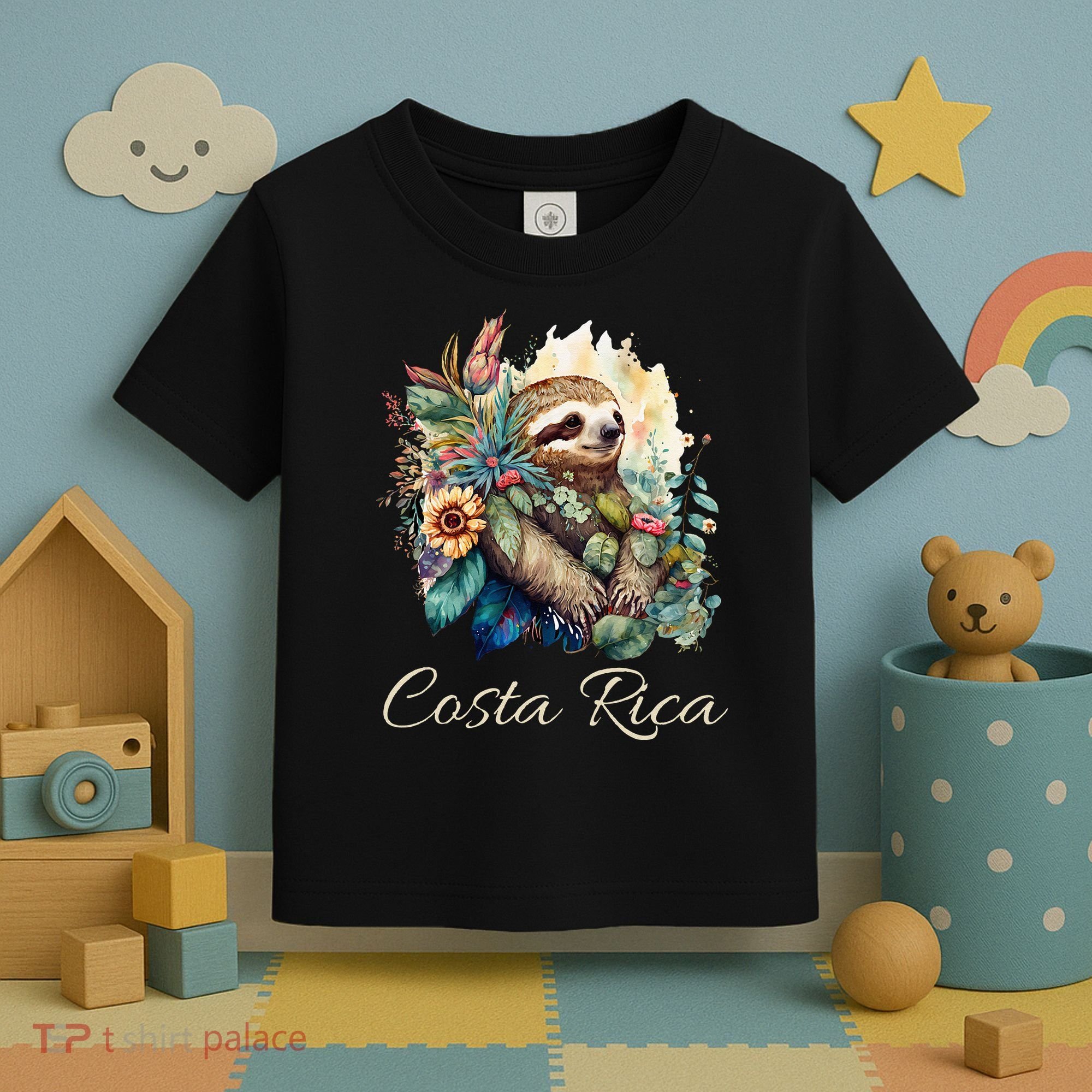 Costa Rica Tropical Sloth Toddler T-Shirt