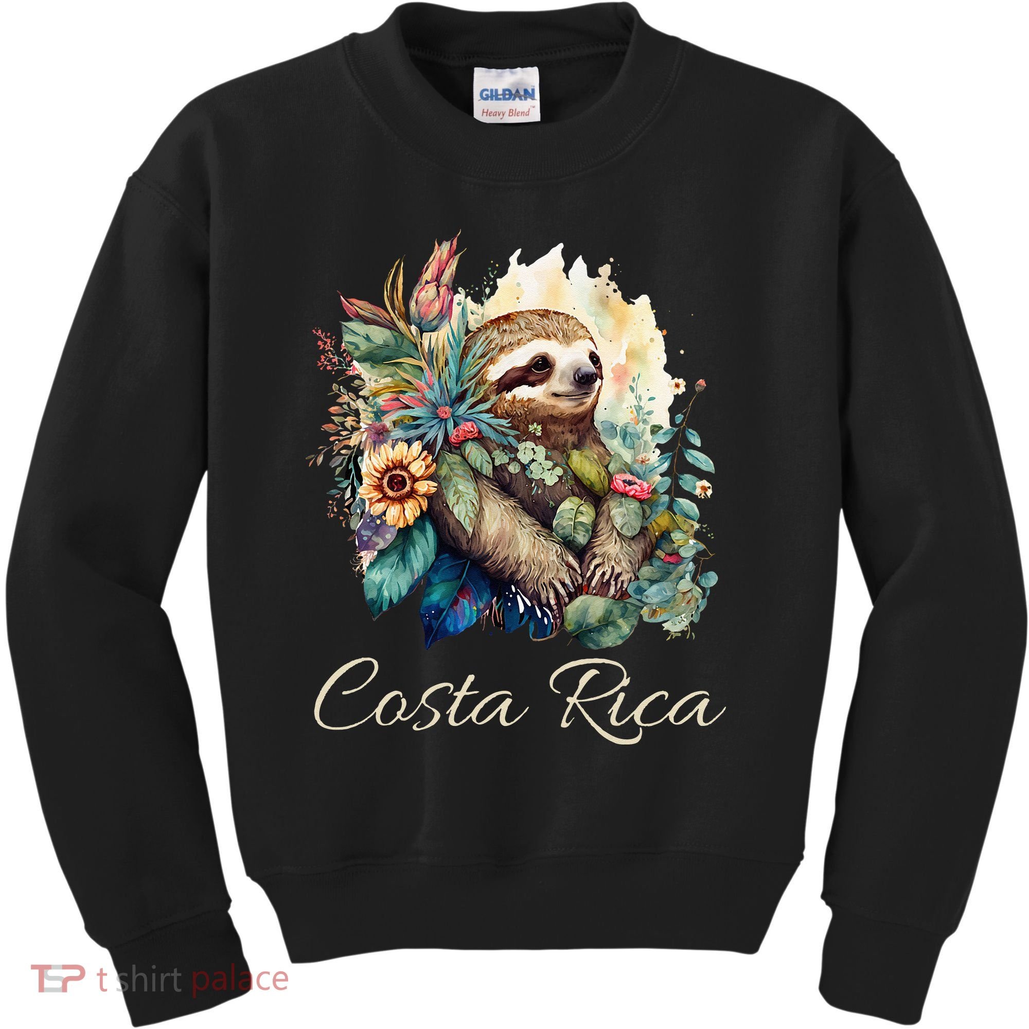 Costa Rica Tropical Sloth Kids Sweatshirt