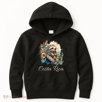 Costa Rica Tropical Sloth Kids Hoodie
